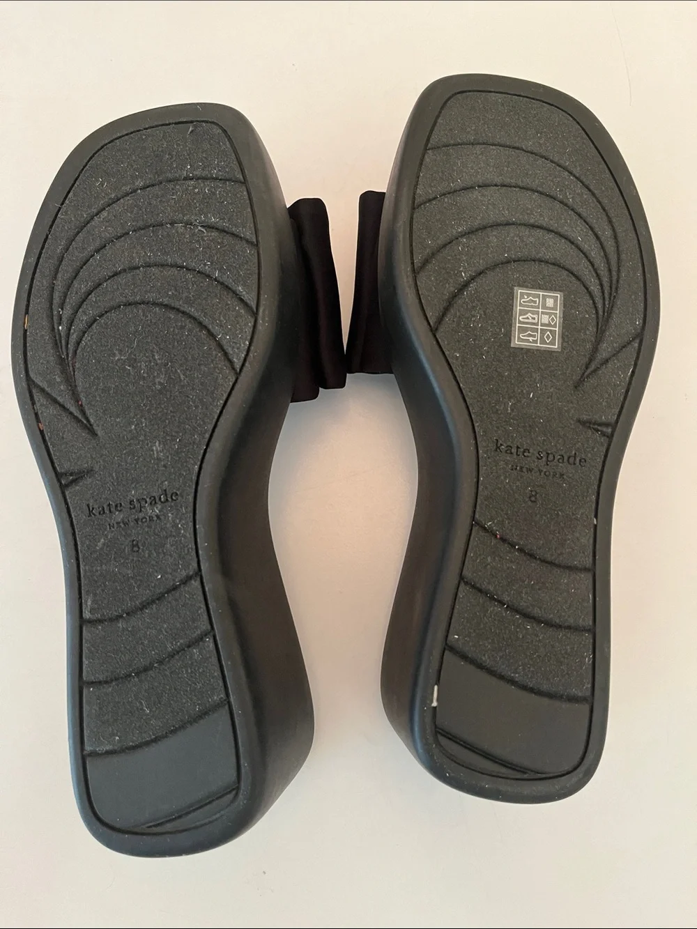 Kate Spade Bikini Bow Platform Sandals, black, size 8